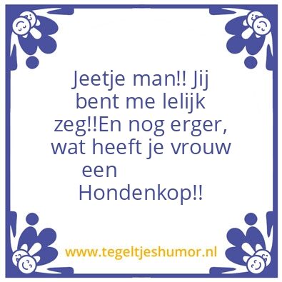 Tegeltje: hondenkop