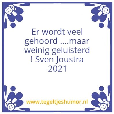 Tegeltje: Luisteren