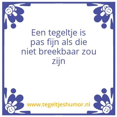 Tegeltje: Ongein