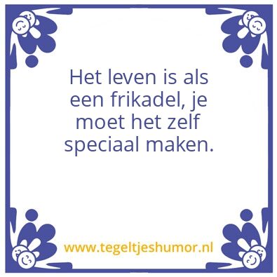 Tegeltje: Speciaaltje