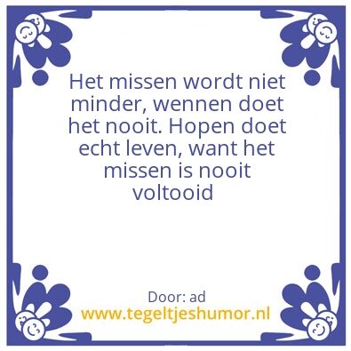 Tegeltje: gedachte