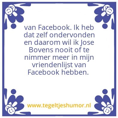 Tegeltje: Jose Bovens de heks…. 1….
