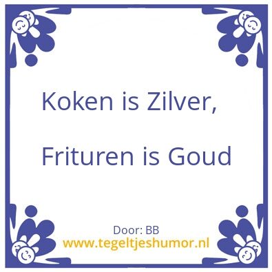 Tegeltje: lachten