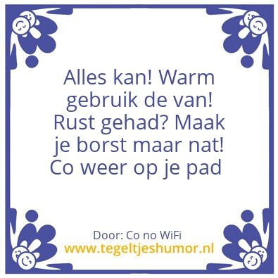 Tegeltje: Co is back