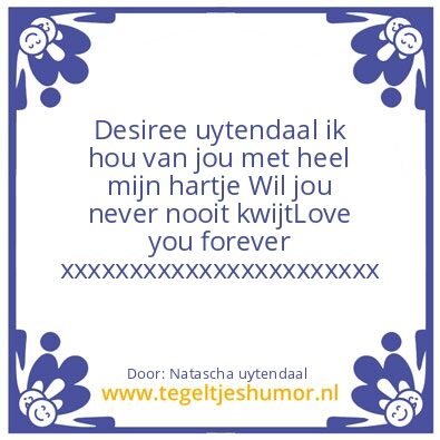 Tegeltje: Ik hou van jou
