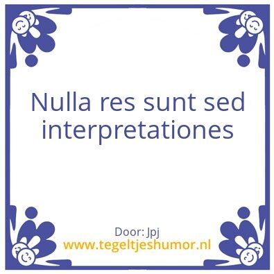 Tegeltje: Latijn