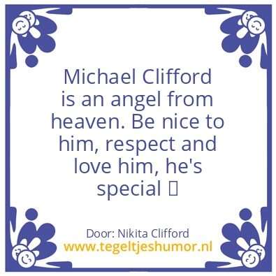 Tegeltje: Michael Clifford