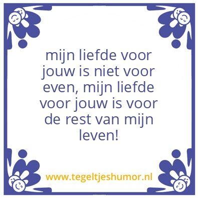 Tegeltje: voor het leven