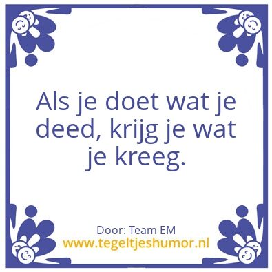Tegeltje: Trendbreuk