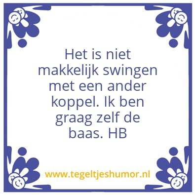 Tegeltje: Swingen