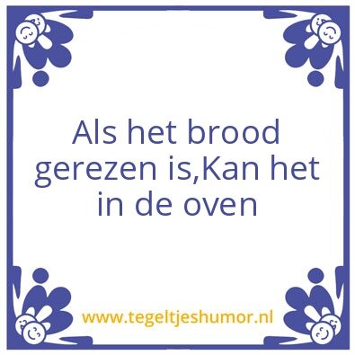 Tegeltje: T’Warme Bakkertje