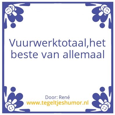 Tegeltje: Vuurwerktotaal