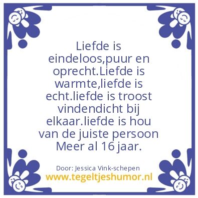 Tegeltje: Liefde is eindloos