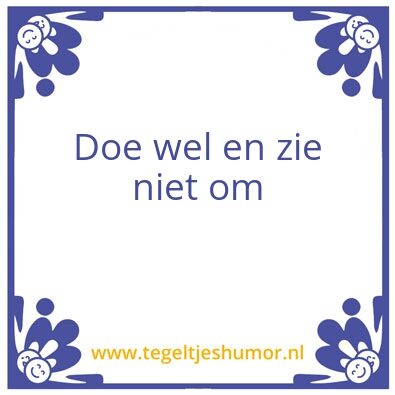 Tegeltje: Goed