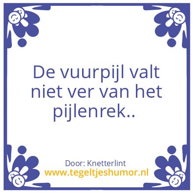 Tegeltje: Vuurwerk quote van de dag