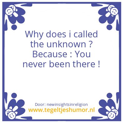 Tegeltje: the unknown ..