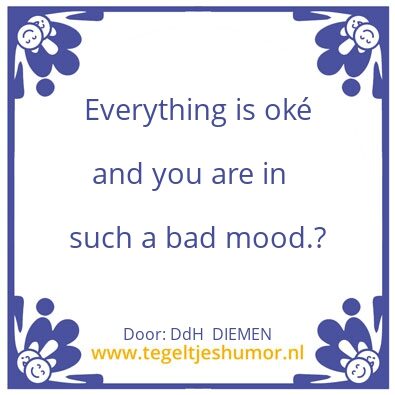 Tegeltje: Everything is oke
