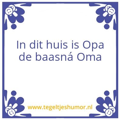 Tegeltje: Huis