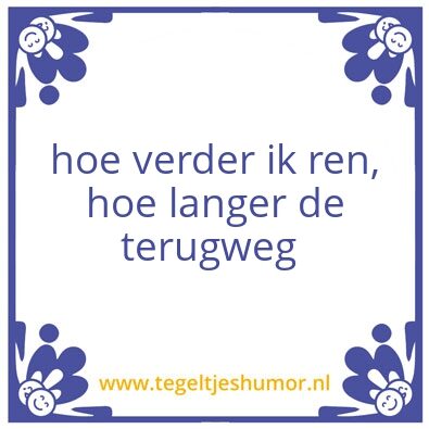 Tegeltje: Hardlopen
