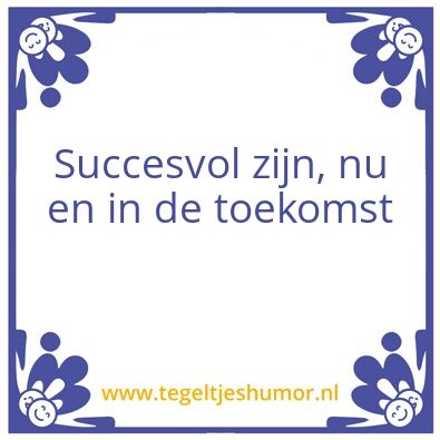 Tegeltje: Kernbelofte