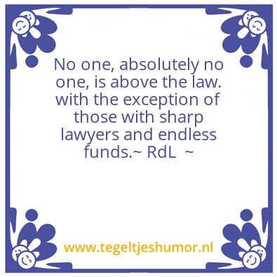 Tegeltje: No one