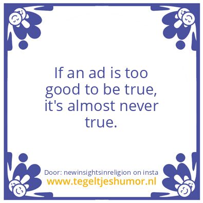 Tegeltje: Now You Know.