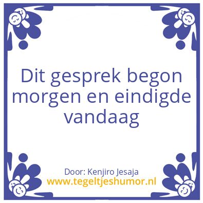 Tegeltje: Back to the future