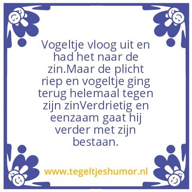 Tegeltje: vogeltje