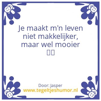 Tegeltje: Liefde