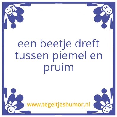 Tegeltje: spreuk