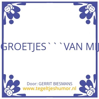 Tegeltje: gerrit
