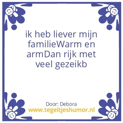 Tegeltje: familie