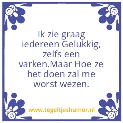 Tegeltje: Gelukig