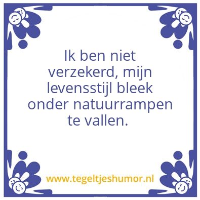 Tegeltje: Verzekeringen