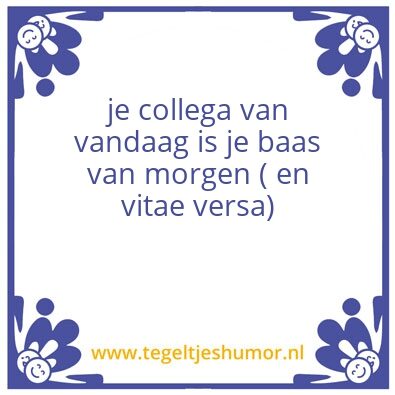 Tegeltje: baas