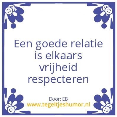 Tegeltje: Relatie