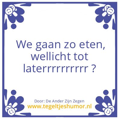 Tegeltje: De Ander Zijn Vloek is