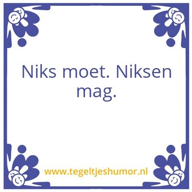 Tegeltje: Voor Mies