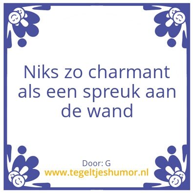 Tegeltje: W