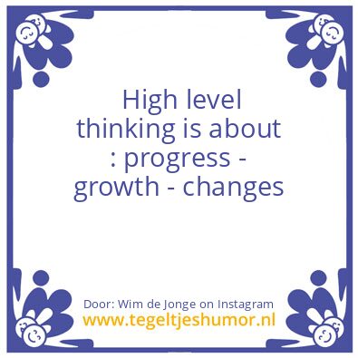 Tegeltje: Thinking level 3