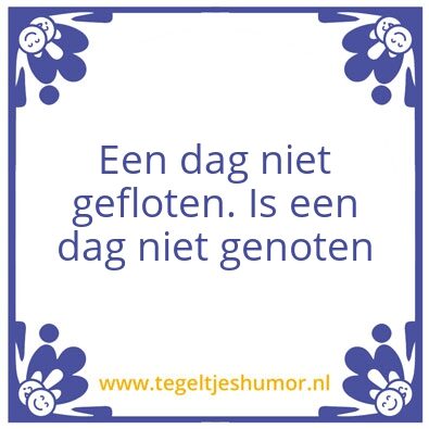 Tegeltje: Lekker lui