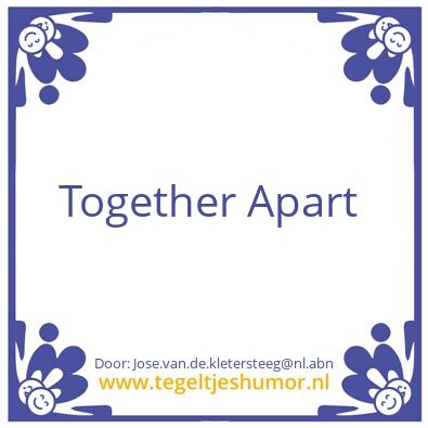 Tegeltje: Samenwerken