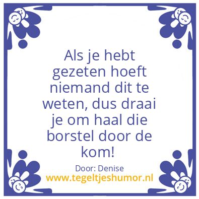Tegeltje: Wc