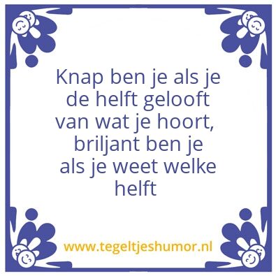 Tegeltje: Waarheid