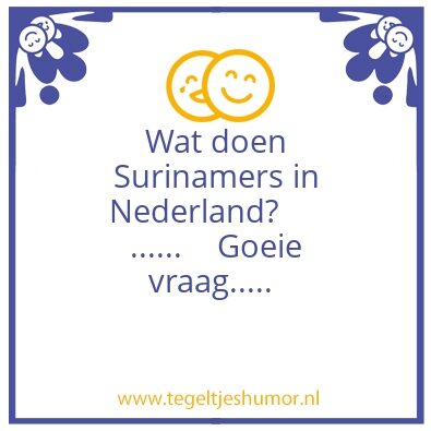 Tegeltje: surinamers