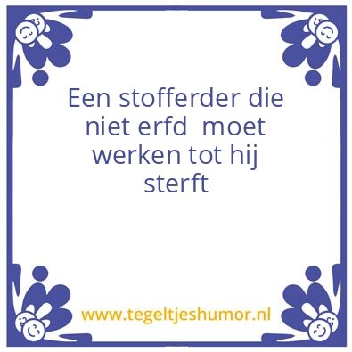 Tegeltje: werk
