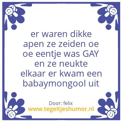 Tegeltje: gewoon