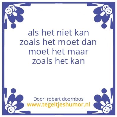 Tegeltje: het kan !