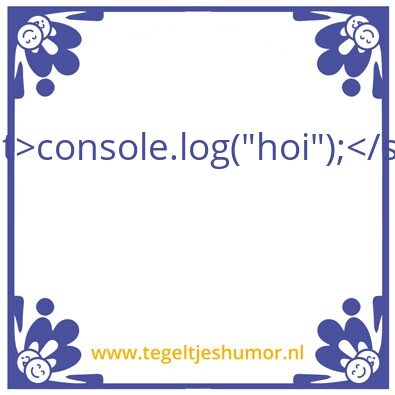 Tegeltje: Tegeltje
