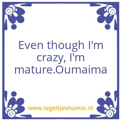 Tegeltje: Oumaima